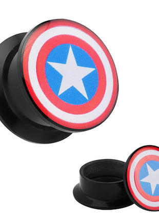 Flesh Schraub Logo Plug Stern Captain America Style