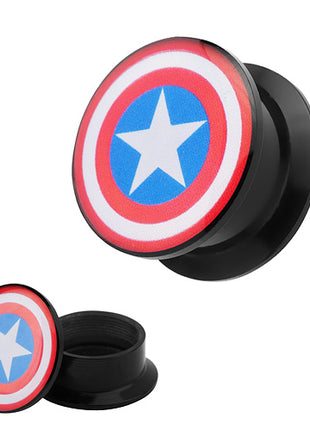 Flesh Schraub Logo Plug Stern Captain America Style