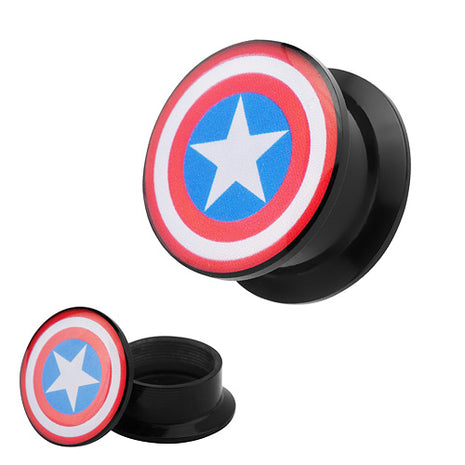 Flesh Schraub Logo Plug Stern Captain America Style