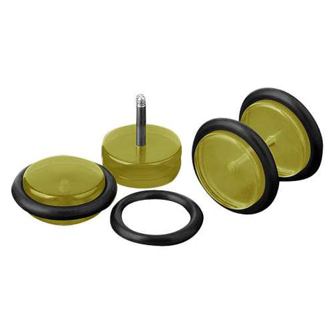 Fake Plug Piercing Hantel Ohrstecker Kunststoff