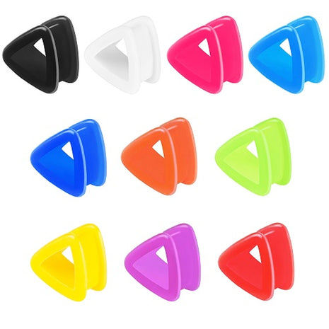 Silicone Flesh Tunnel Plug Triangle Piercing Flexible 