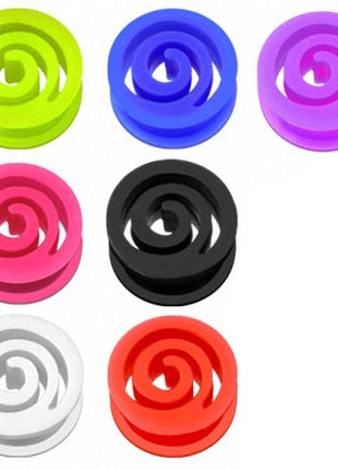 Silicone Flesh Ear Tunnel Plug Spiral 