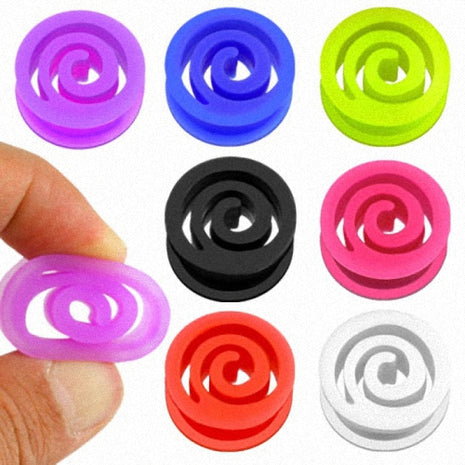 Silikon Flesh Ohr Tunnel Plug Spirale