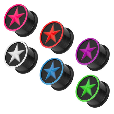 3D Silicone Flesh Plug Hider with Star 