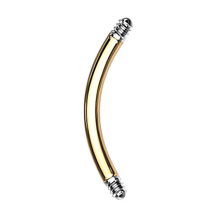 QXSAC | Gold -  ( gebogen ) - 1,2mm x 8mm