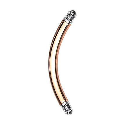 QXSAC | Rosegold -  ( gebogen ) - 1,2mm x 8mm