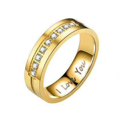 R-E001-03 | Gold ( mit Kristalle )  - Größe 9