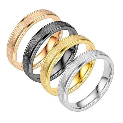 Edelstahl Ring Verlobungsring Partnerring Freundschaftring sandgestrahlt