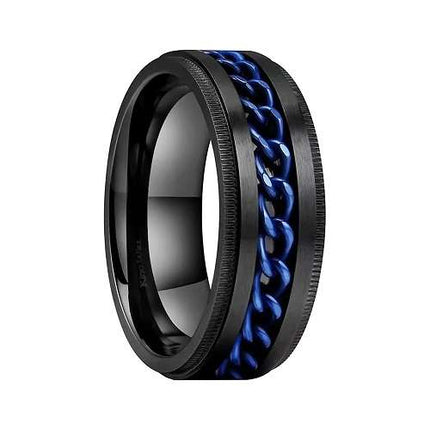 R-E011 | Schwarz - Blau | Größe 8