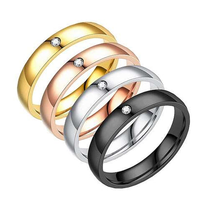 Damen Ring Solitärring Fingerring Verlobungsring Liebesring mit Kristall