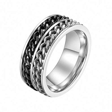 R-E029 - Schwarz | Silber - Größe 10