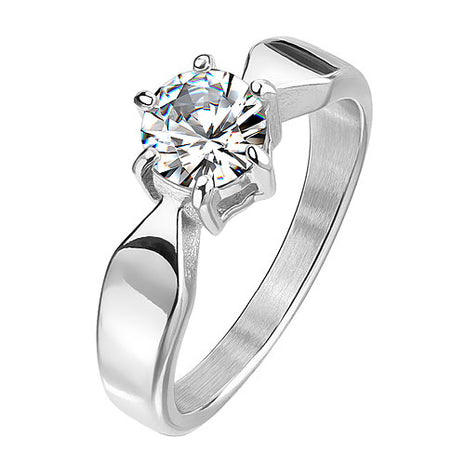 Damen Designer Schmuck Ring Verlobungsring Zirkonia Kristall