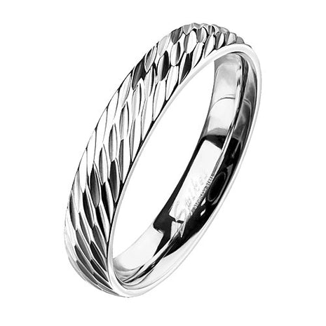 Herren & Damen Ring Silbern Partnerring Rillen Verlobungsring