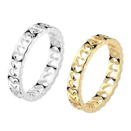 Damenring Verlobungsring kleine Herzen zeitlos elegant stylisch filigran