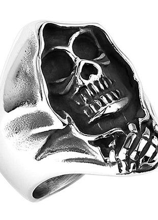 Biker Rocker Ring Sensenmann Ghost Rider Massiv