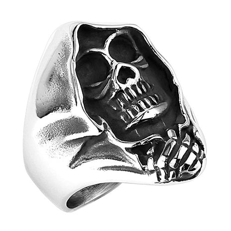 Biker Rocker Ring Sensenmann Ghost Rider Massiv