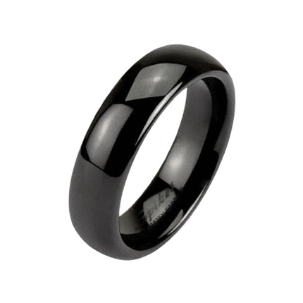 Keramik Herren & Damen Ring Partner Verlobungsring Schwarz