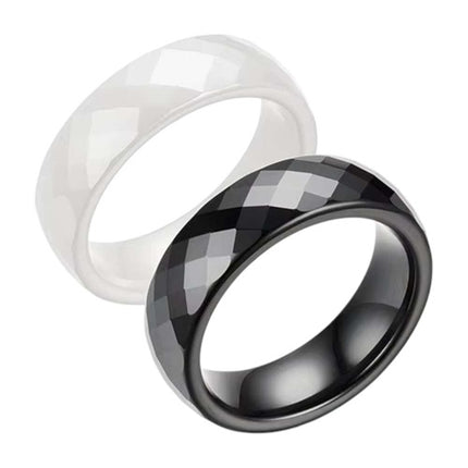 Keramik Ring Partnerring Verlobungsring Fingerring Elegant Facettiert