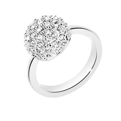 Damen Designer Schmuck Ring Multi Kristall Kugel Clear