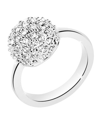 Damen Designer Schmuck Ring Multi Kristall Kugel Clear