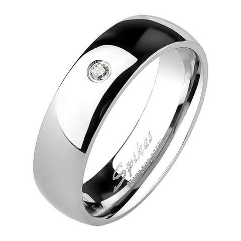 Wunderschöner Ring Partnerring Verlobungsring glänzend poliert mit Zirkonia