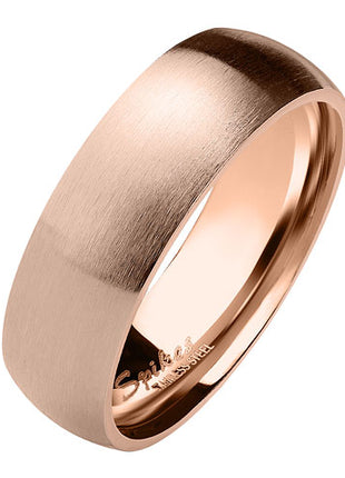 Herren & Damen Ring Partnerring Edelstahl Rosegold IP Matt