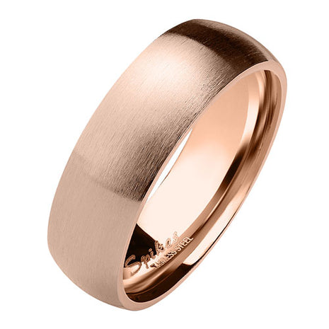 Herren & Damen Ring Partnerring Edelstahl Rosegold IP Matt