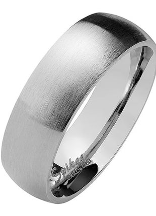 Herren & Damen Ring Partnerring Edelstahl silbern Matt