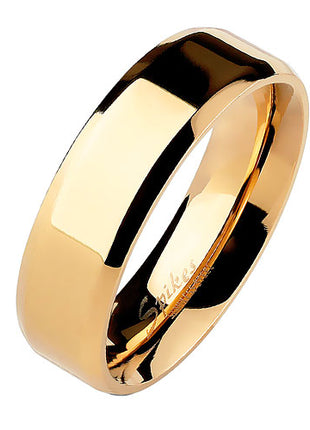 Herren & Damen Ring Partnerring Edelstahl Roségold IP