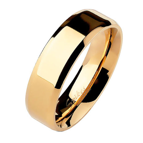 Herren & Damen Ring Partnerring Edelstahl Roségold IP