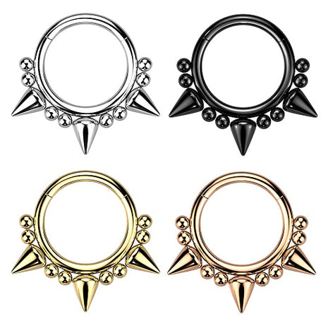 Septum Piercing Clicker Ohr Knorpel Segmentring Nasen Helix Spitzen und Kugeln