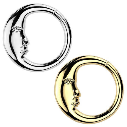 Septum Nasen Piercing Clicker Ring Segment Ohrpiercing Scharnier Halbmond