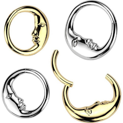 Septum Nasen Piercing Clicker Ring Segment Ohrpiercing Scharnier Halbmond