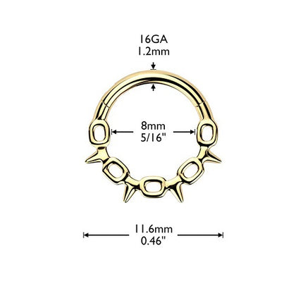 Septum Piercing Clicker Segment Ohr Daith Helix Ring Spike Kette