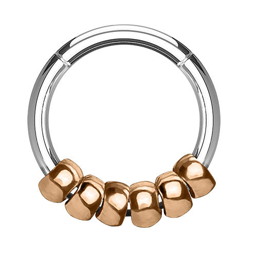 Septum Piercing Clicker Ring mit beweglichem Beads Ringe