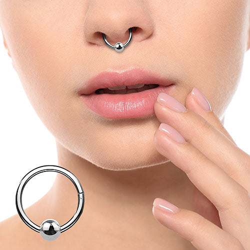 Septum Nase Ohr Segment Ring Piercing Klicker Scharnier mit Kugel