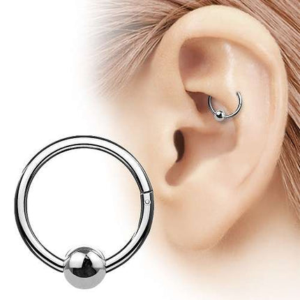 Septum Nase Ohr Segment Ring Piercing Klicker Scharnier mit Kugel