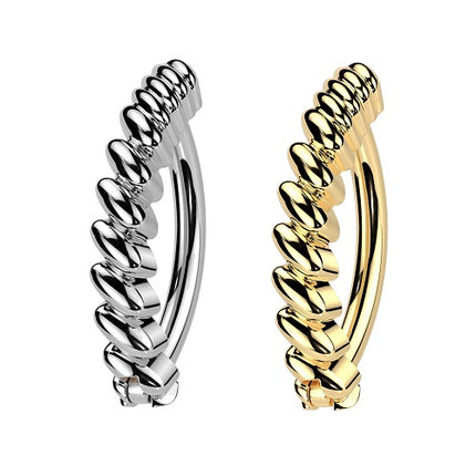 Bauchnabelpiercing Clicker Scharnier Bauchnabel Ring gedrehter Stab