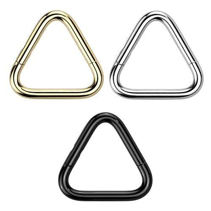Septum Piercing Dreieck Segmentring aus Titan Implantatqualität mit Scharnier