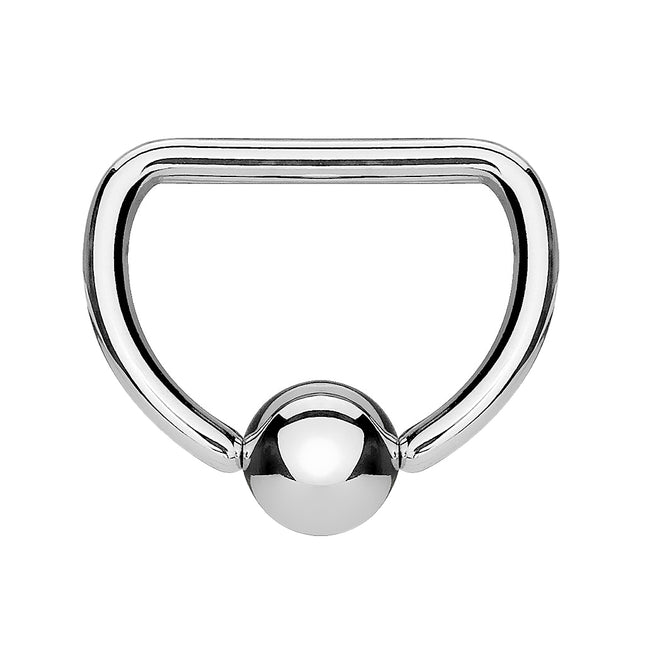BCR Tragus Ohr Septum Piercing Klemmring D-Ring