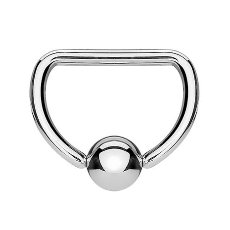 BCR Tragus Ohr Septum Piercing Klemmring D-Ring