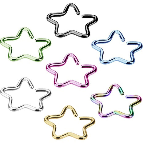 Tragus Ear Cartilage Helix Fake Piercing Star Clip 