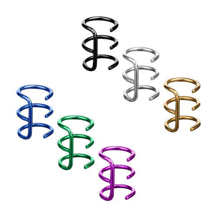 Dreier Ear Cuff Fake Piercing Ohrklemme Cartilage Knorpel Piercing