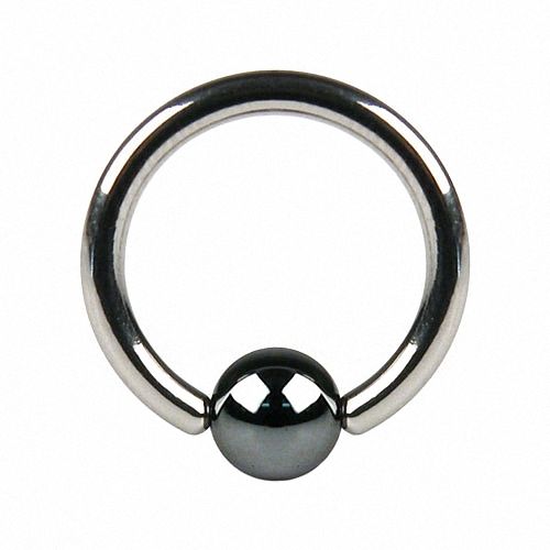 Septum Piercing Intimpiercing Klemm Ring Kugel Schwarz