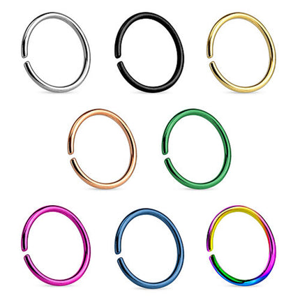 Nasenpiercing Septum Piercing Continuous Ring 925 Silber vergoldet