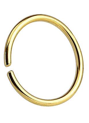 Nose Piercing Septum Piercing Continuous Ring 925 Silver Gold Plated 