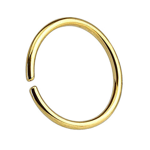 Nasenpiercing Septum Piercing Continuous Ring 925 Silber vergoldet