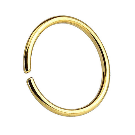 Nose Piercing Septum Piercing Continuous Ring 925 Silver Gold Plated 