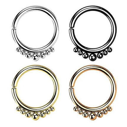 Septum Tragus Ohr Piercing Continuous biegsamer Ring mit Kugeln