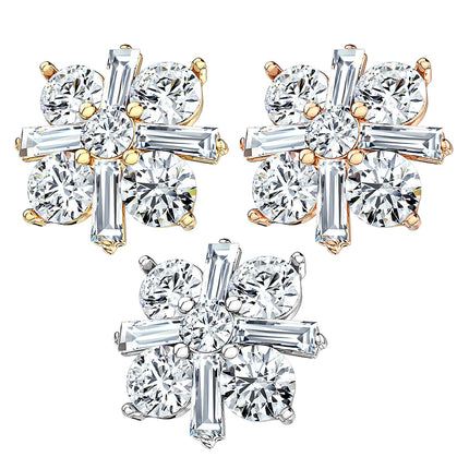 Dermal Anchor Piercing Aufsatz Kristall Princess Cut